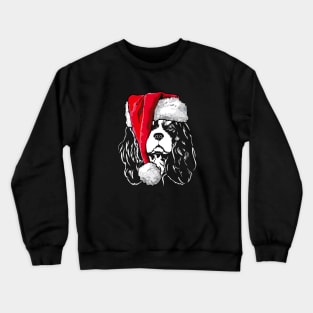 Funny Cavalier King Charles Spaniel Santa Christmas dog mom Crewneck Sweatshirt